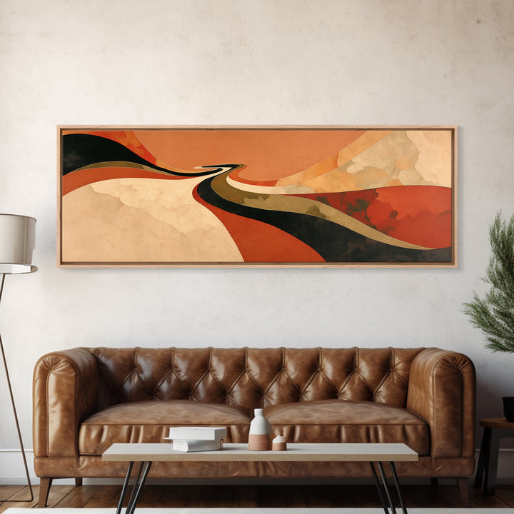 Warm Terracotta Abstract Canvas Print, General Fine Art, Large Wall Art, Living Room Decor, Abstract Art, Modern Decor, GEN-3x1-46