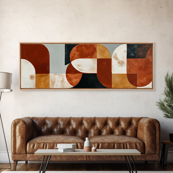 Warm Terracotta Abstract Canvas Print, General Fine Art, Wall Art, Living Room Decor, Abstract Art, Printable, GEN-3x1-70
