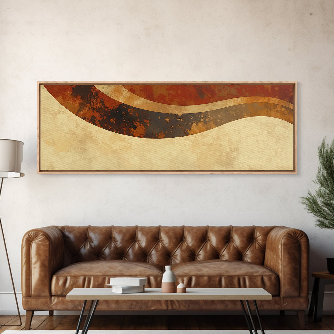 Warm Terracotta Abstract Canvas Print, General Fine Art, Original Art, Living Room Decor, Abstract Art, Boho Decor, GEN-3x1-94