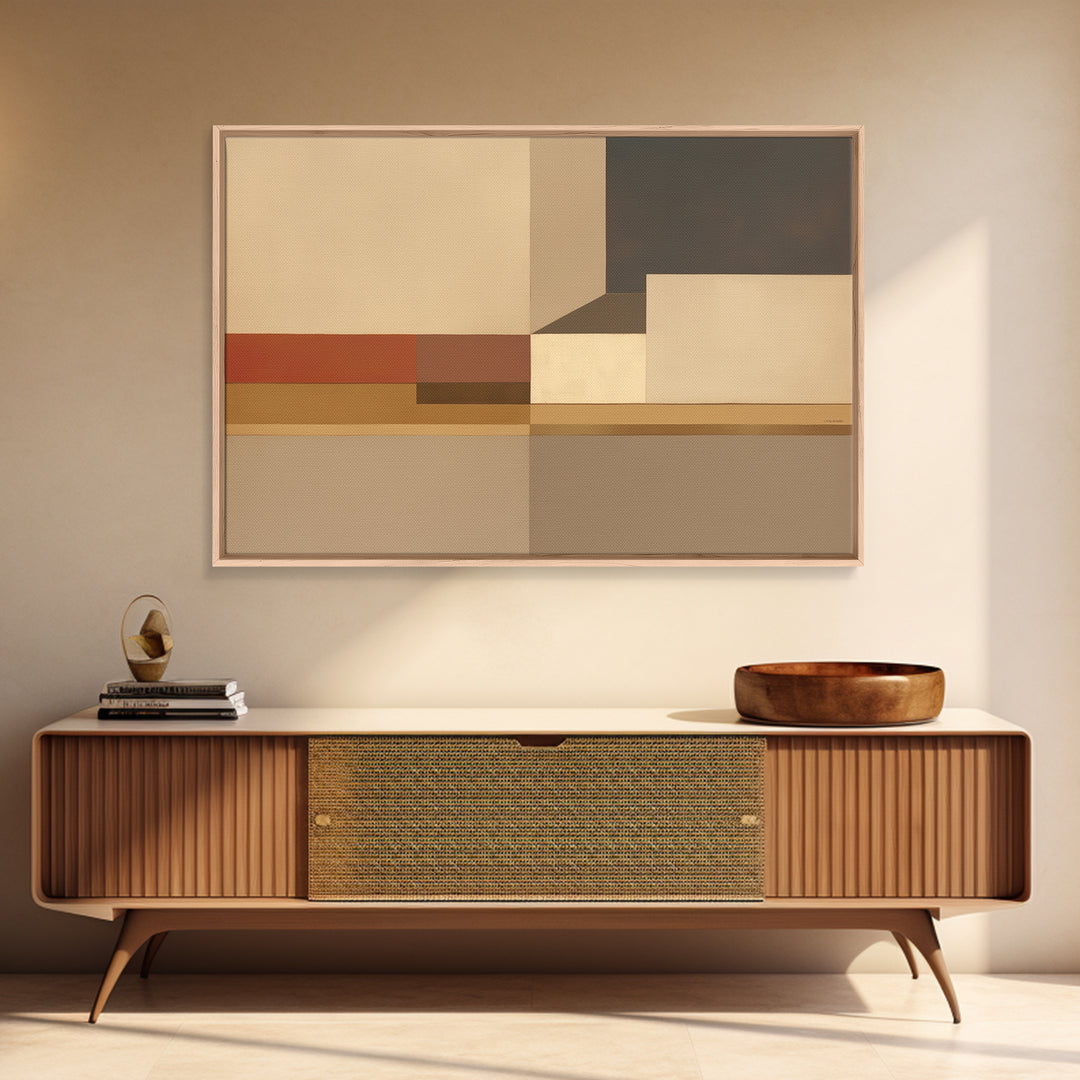 Modern Geometric Composition Canvas Print, General Fine Art, Oil Painting, Living Room Decor, Abstract Art, Gallery Decor, GEN-3x2-38