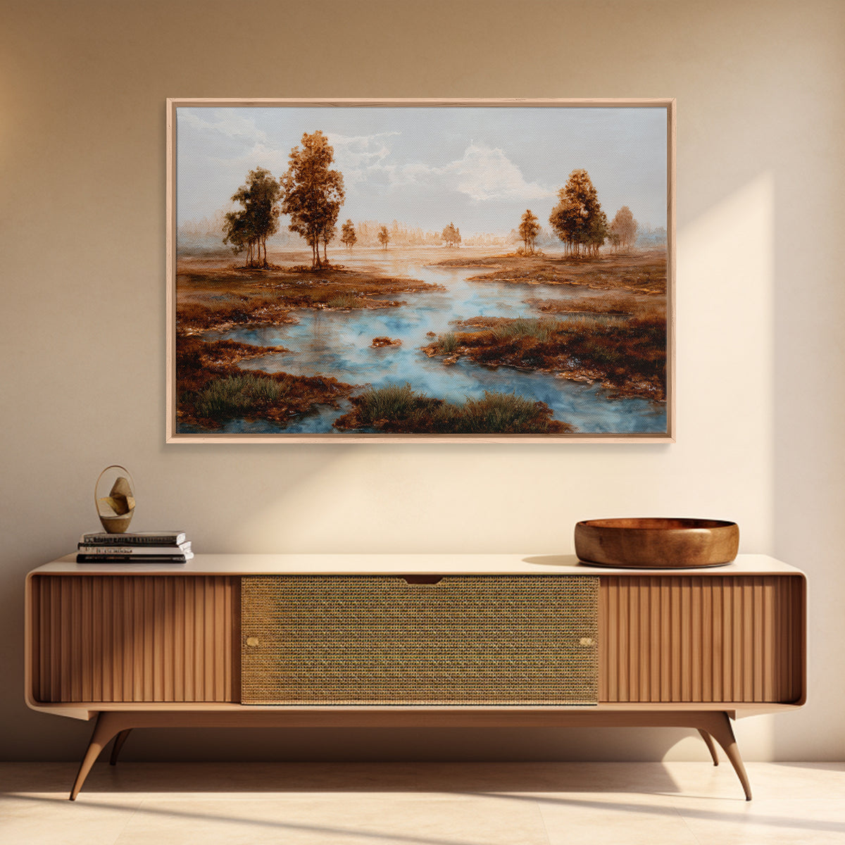 Elegant Ink Wash Landscape Canvas Print, General Fine Art, Gallery Decor, Living Room Decor, Fine Art, Wall Art, GEN-3x2-48