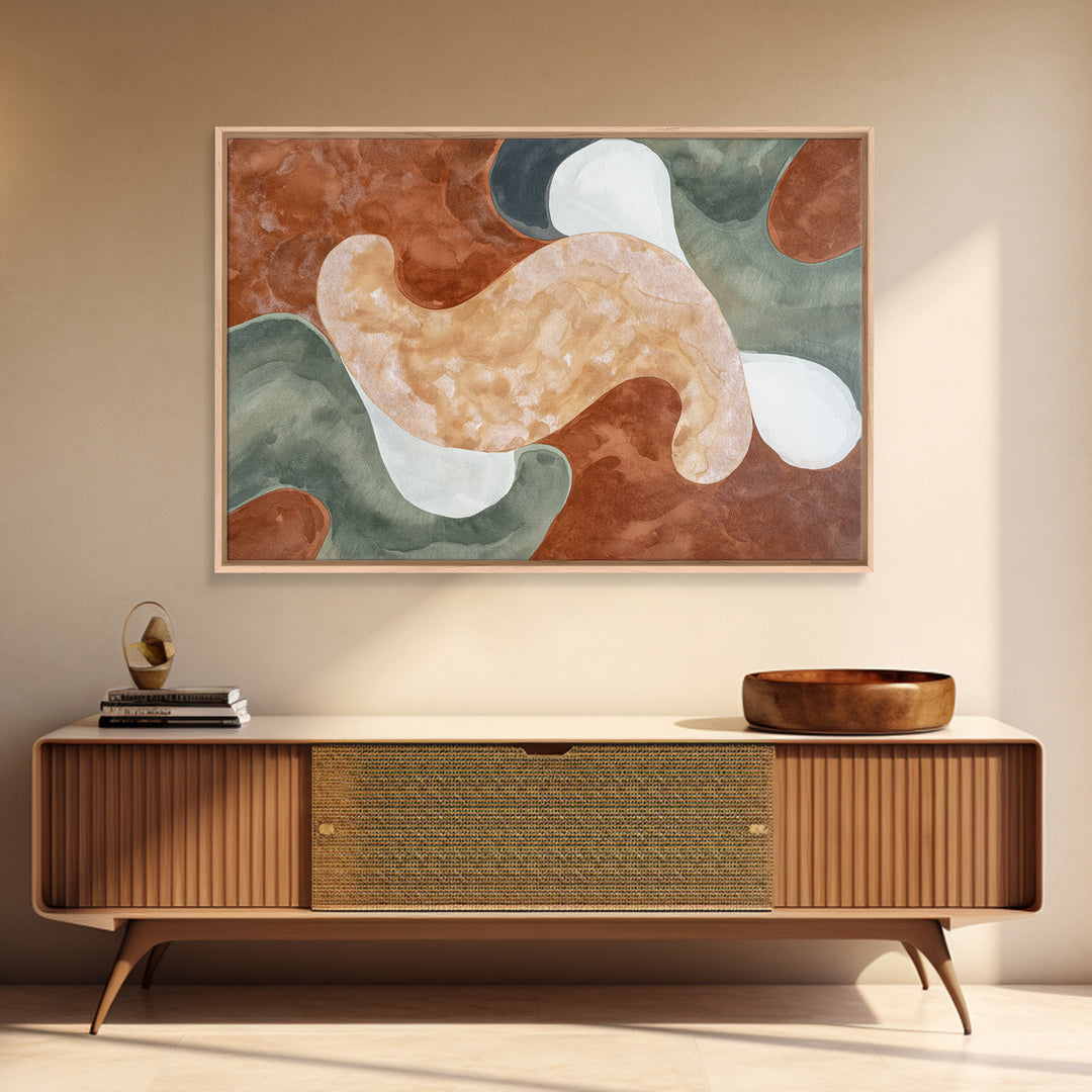 Warm Terracotta Abstract Canvas Print, General Fine Art, Original Art, Living Room Decor, Abstract Art, Boho Decor, GEN-3x2-58