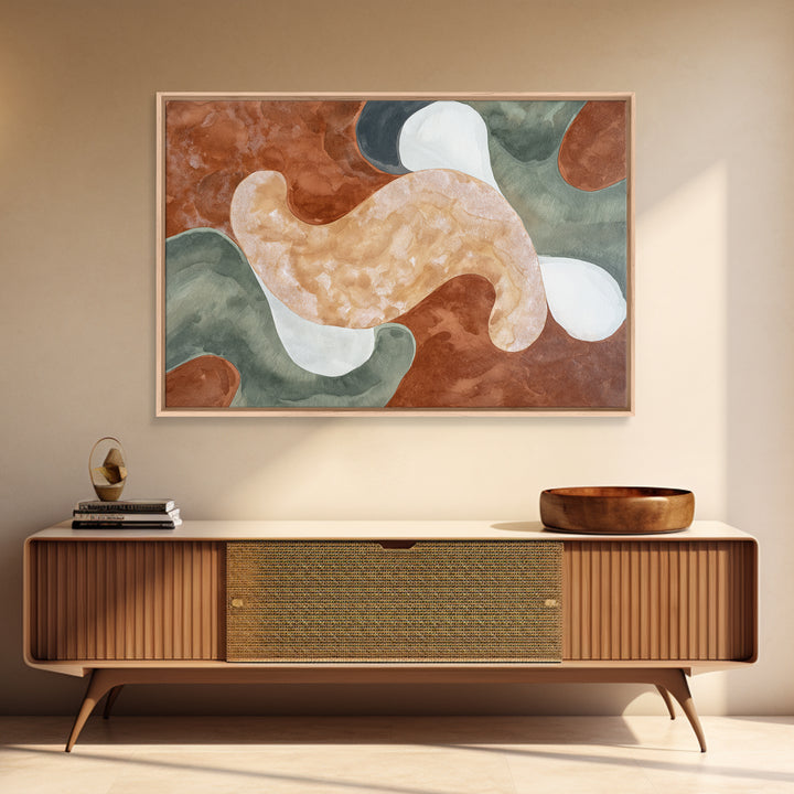 Warm Terracotta Abstract Canvas Print, General Fine Art, Original Art, Living Room Decor, Abstract Art, Boho Decor, GEN-3x2-58