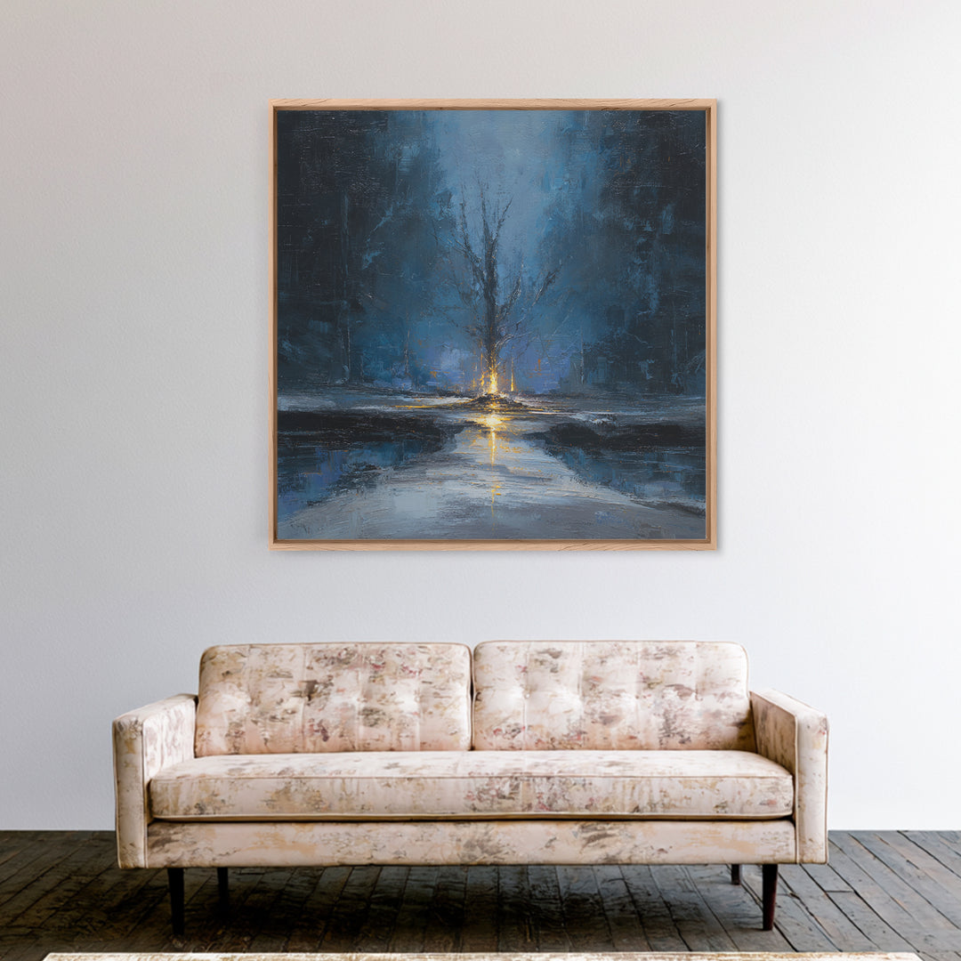 Haunted Forest Path Framed Canvas Print, Gothic Art, Moody Wall Art, Living Room Decor, Fine Art, Gothic, Wall Decor, GOT-1x1-43
