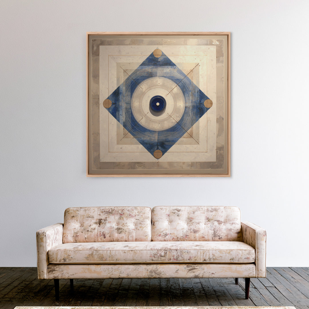 Air Hockey Puck Framed Canvas Print, Game Room Art, Playroom Wall Decor, Game Room Decor, Abstract Art, Play, Statement Artwork, GRA-1x1-42