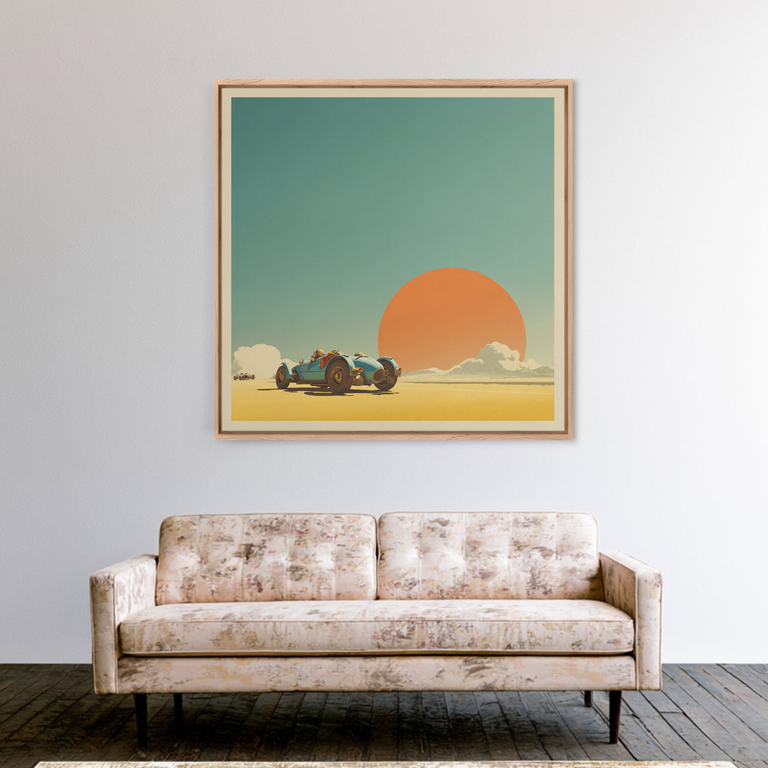 Retro Racing Car Game Poster Without Text Canvas Print, Game Room Art, Playroom Art, Game Room Decor, Fine Art, Play, GRA-1x1-60