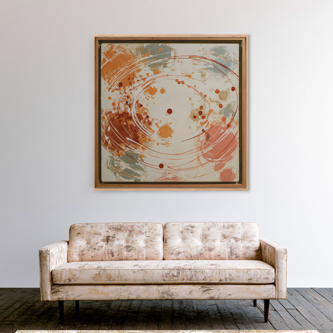 Air Hockey Puck Framed Canvas Print, Game Room Art, Playroom Wall Decor, Game Room Decor, Abstract Art, Play, Statement Artwork, GRA-1x1-66