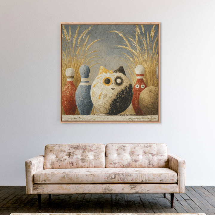 Bowling Ball and Pins Canvas Print, Game Room Art, Modern Decor, Game Room Decor, Fine Art, Play, Home Decor, Wall Decor, GRA-1x1-86
