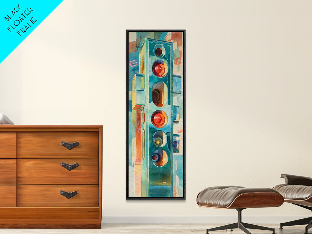 Pool Cue and Chalk on Green Felt Framed Canvas Print, Game Room Art, Kids Room Wall Art, Game Room Decor, Fine Art, Play, GRA-1x3-46