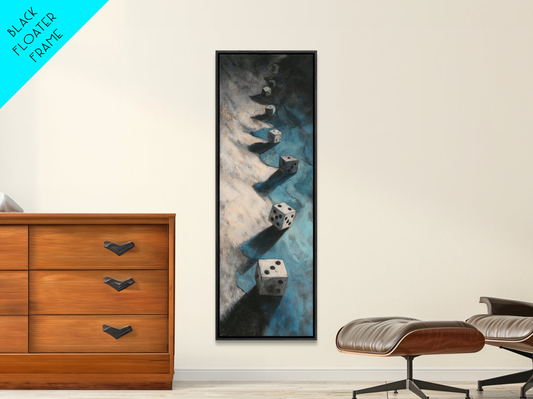 Billiards Eight Ball Framed Canvas Print, Game Room Art, Neutral Decor, Game Room Decor, Fine Art, Play, Wall Art, Home Decor, GRA-1x3-62