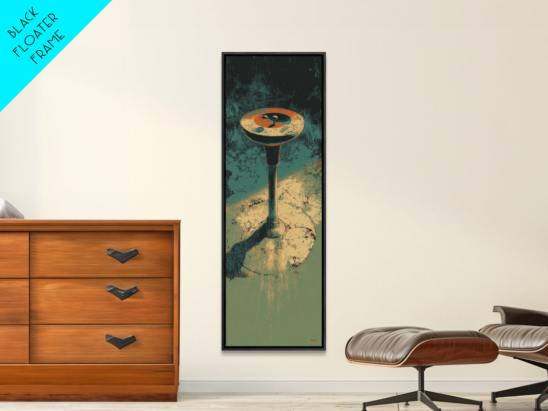 Pool Cue and Chalk on Green Felt Framed Canvas Print, Game Room Art, Kids Room Wall Art, Game Room Decor, Fine Art, Play, GRA-1x3-70
