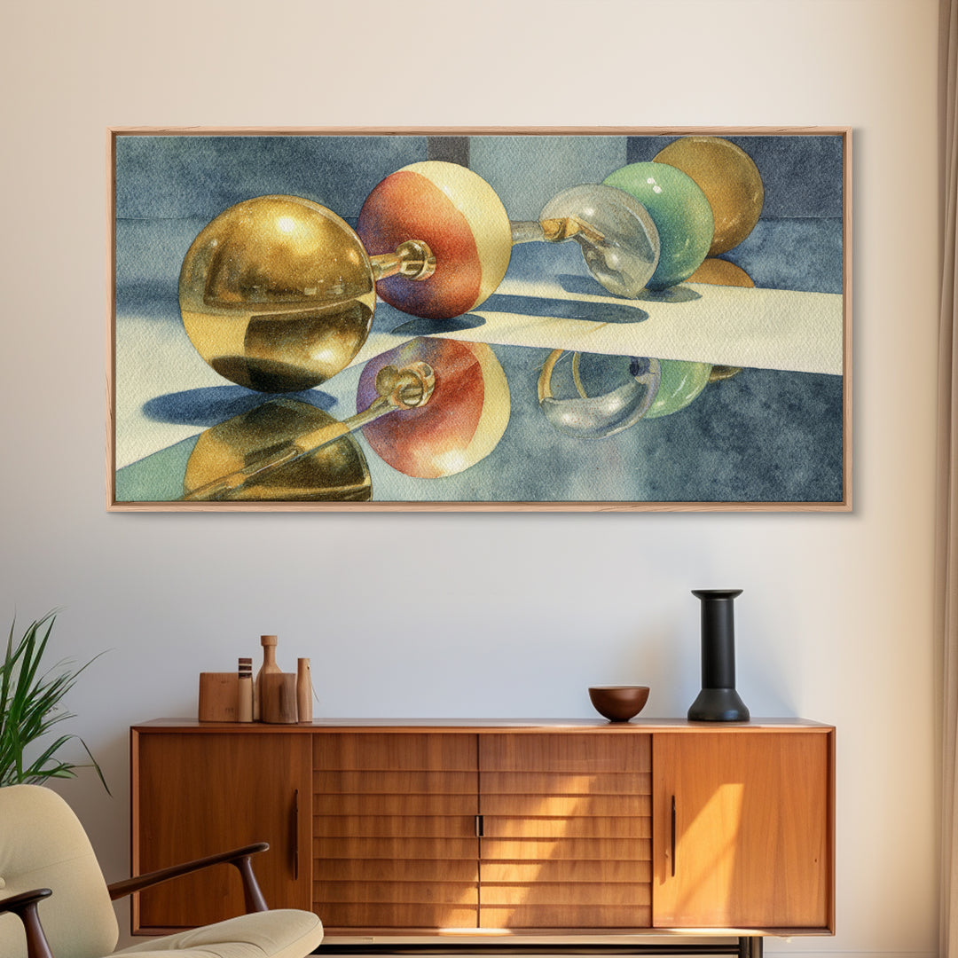 Pinball Silver Ball Canvas Print, Game Room Art, Contemporary Art, Game Room Decor, Fine Art, Play, Bedroom Wall Art, GRA-2x1-17