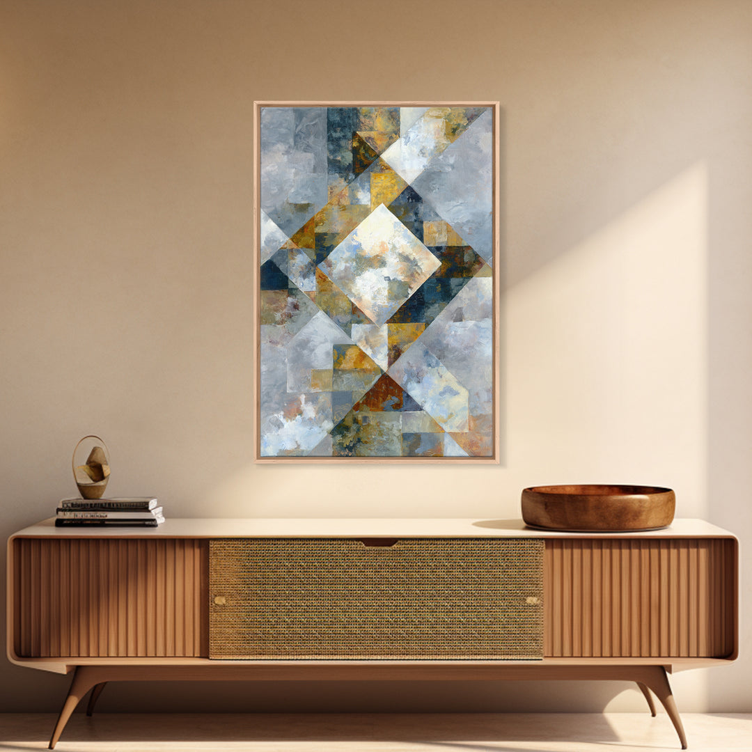 Domino Tiles Arranged Framed Canvas Print, Game Room Art, Boho Decor, Game Room Decor, Abstract Art, Play, Classroom Decor, GRA-2x3-48