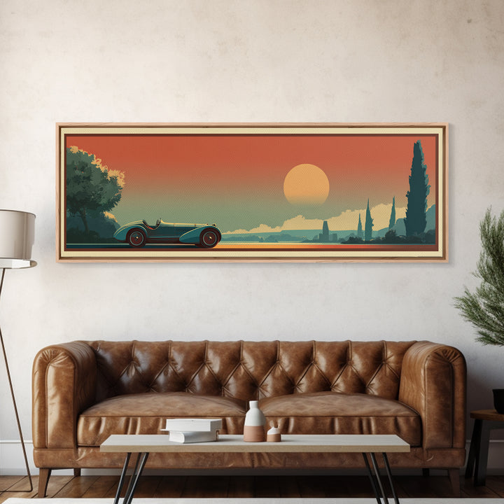 Retro Racing Car Game Poster Without Text Canvas Print, Game Room Art, Modern Decor, Game Room Decor, Fine Art, Play, GRA-3x1-100