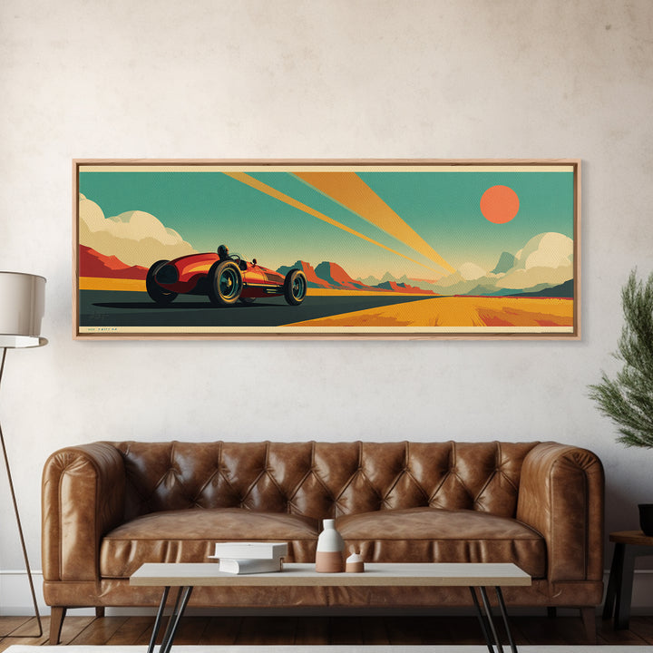 Retro Racing Car Game Poster Without Text Canvas Print, Game Room Art, Playroom Wall Decor, Game Room Decor, Fine Art, Play, GRA-3x1-4