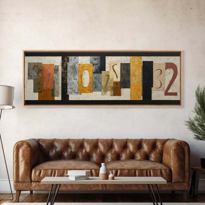 Scoreboard Numbers as Abstract Design Canvas Print, Game Room Art, Gallery Decor, Game Room Decor, Fine Art, Play, GRA-3x1-40