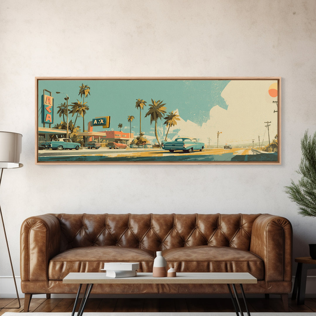 Retro Racing Car Game Poster Without Text Canvas Print, Game Room Art, Home Decor, Game Room Decor, Play, Wall Art Set, GRA-3x1-76