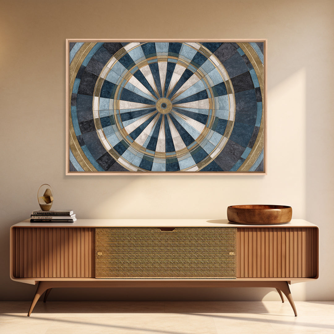 Dartboard Bullseye with Dynamic Motion Canvas Print, Game Room Art, Bedroom Wall Art, Game Room Decor, Fine Art, Play, GRA-3x2-12