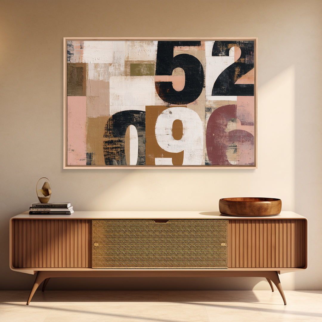 Scoreboard Numbers as Abstract Design Canvas Print, Game Room Art, Black Woman Art, Game Room Decor, Fine Art, Play, Retro Art, GRA-3x2-52