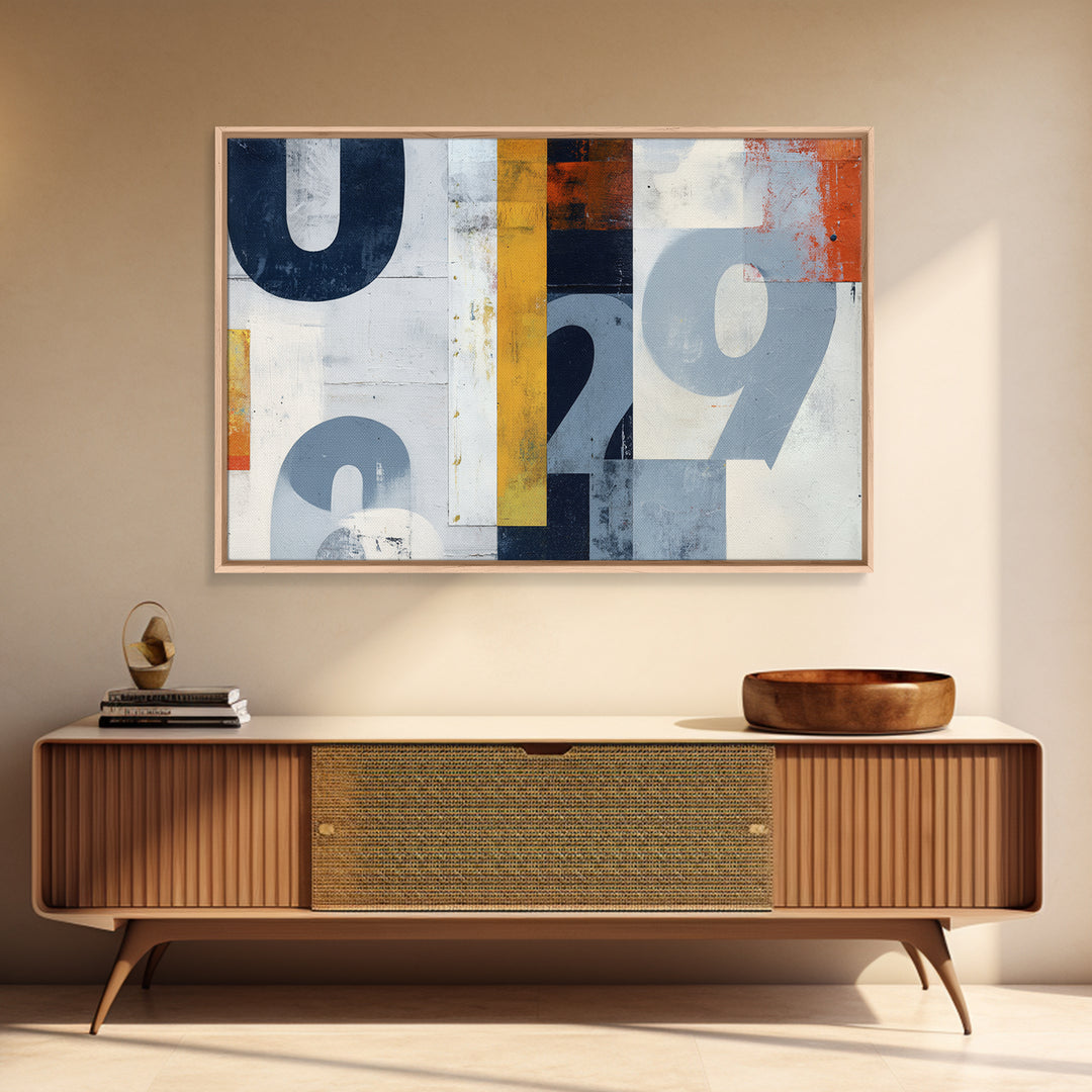 Scoreboard Numbers as Abstract Design Canvas Print, Game Room Art, Kids Room Wall Art, Game Room Decor, Fine Art, Play, GRA-3x2-76