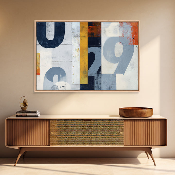 Scoreboard Numbers as Abstract Design Canvas Print, Game Room Art, Kids Room Wall Art, Game Room Decor, Fine Art, Play, GRA-3x2-76