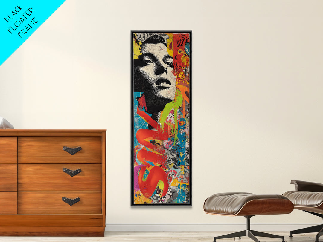 Graffiti Lettering Forms Without Readable Words Canvas Print, Graffiti Art, Luxury Decor, Living Room Decor, Fine Art, Street, GRF-1x3-21