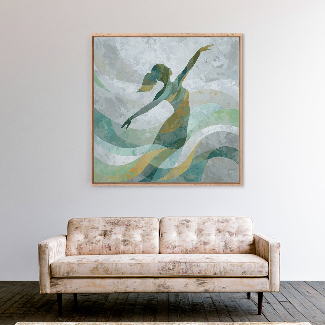 Fitness Woman Stretching Canvas Print, Gym Art, Luxury Decor, Gym Decor, Strength, Living Room Decor, Abstract Wall Art, GYM-1x1-45