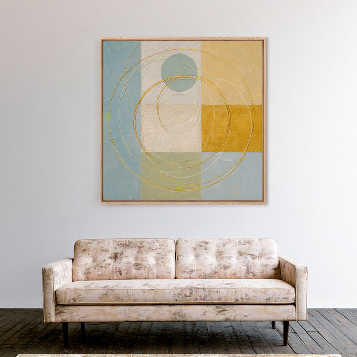 Jump Rope Motion Forming Circular Energy Lines Framed Canvas Print, Gym Art, Room Decor, Gym Decor, Abstract Art, Strength, GYM-1x1-53