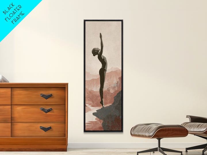 Runner on Mountain Ridge at Sunrise Canvas Print, Gym Art, Canvas Print, Gym Decor, Fine Art, Strength, Modern Home Decor, GYM-1x3-48
