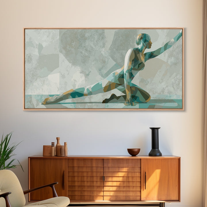 Fitness Woman Stretching Canvas Print, Gym Art, Sports Decor, Gym Decor, Fine Art, Strength, Home Gym Sign, Gallery Decor, GYM-2x1-89