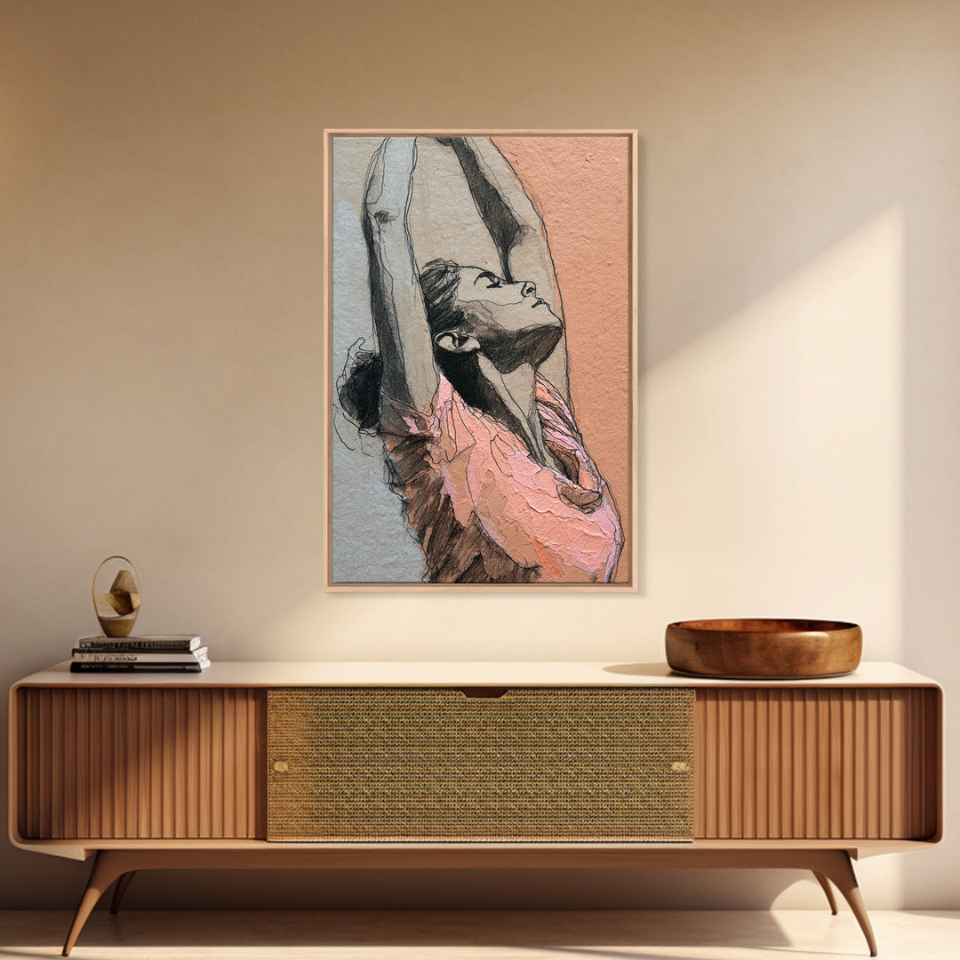 Fitness Woman Stretching Canvas Print, Gym Art, Canvas Print, Gym Decor, Fine Art, Strength, Modern Home Decor, Gym Sign, GYM-2x3-29