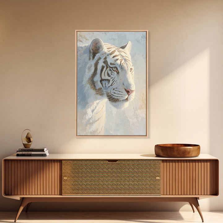 Tiger Representing Strength and Focus Framed Canvas Print, Gym Art, Sports Poster, Gym Decor, Fine Art, Strength, Neutral Decor, GYM-2x3-97