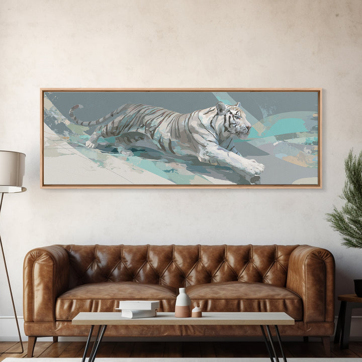 Tiger Representing Strength and Focus Canvas Print, Gym Art, Gym Decor, Fine Art, Strength, Statement Artwork, Boho Decor, GYM-3x1-33