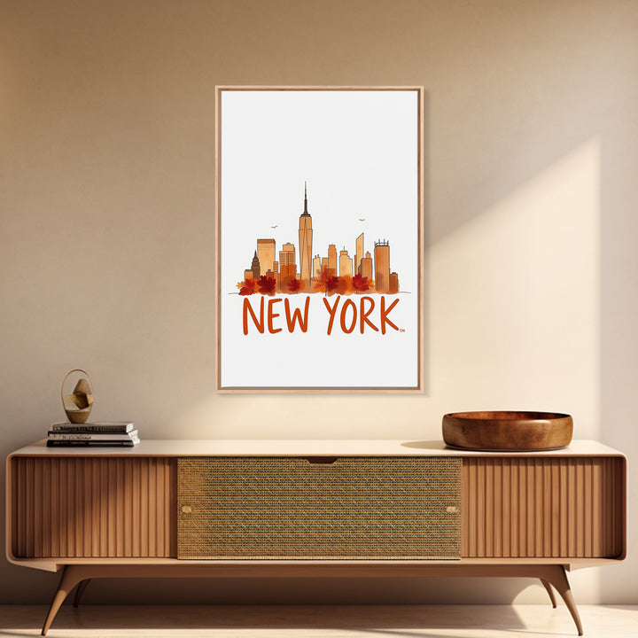 New York Travel Poster, Canvas Print, Illustrated City Wall Art, New York Poster Print, City Travel Prints, Gift For Travelers
