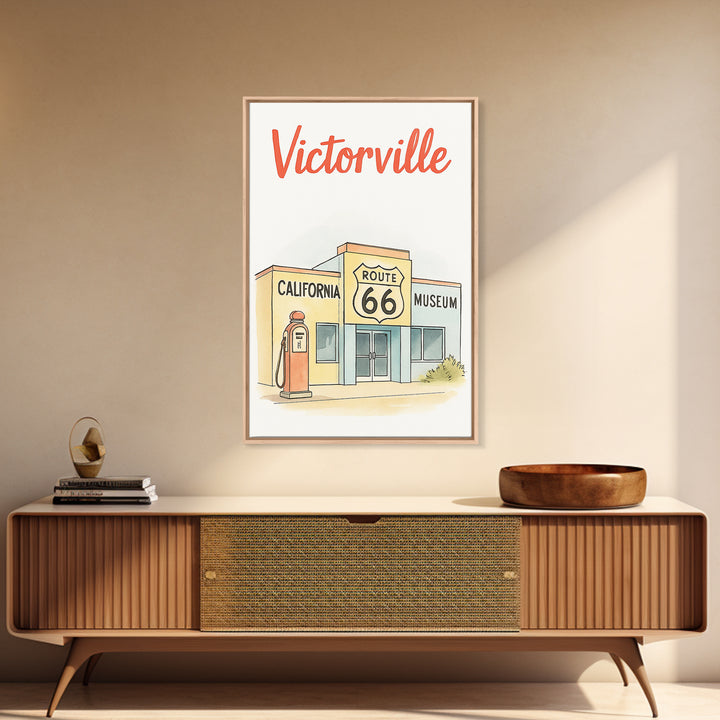Victorville Travel Poster, Canvas Print, Hand Drawn Watercolor Art, Victorville Wall Art, Travel Poster Art, City Art Print, Wall Art