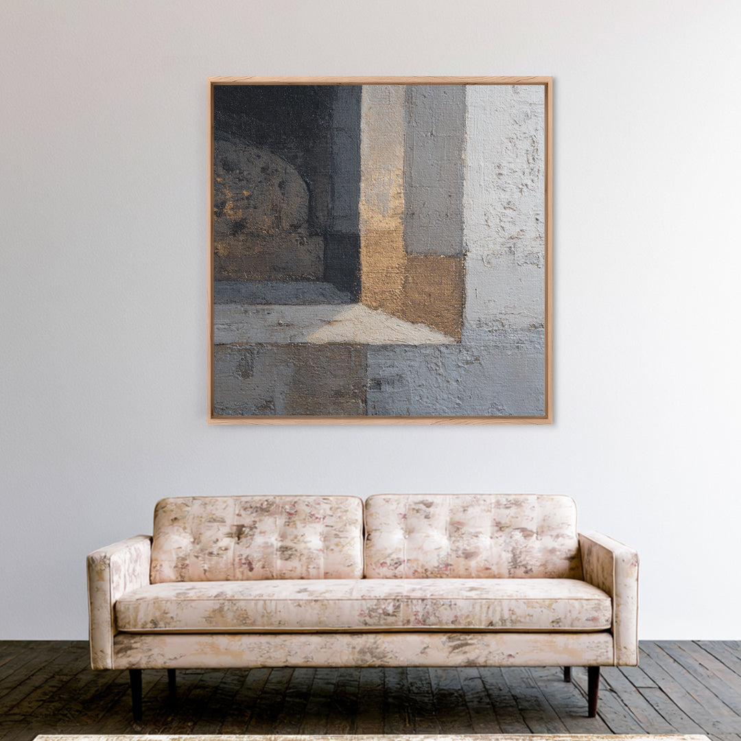 Minimal Architectural Arch Study Framed Canvas Print, Hotel Art, Hotel Decor, Oil Painting, Boutique, Modern Wall Art, HOT-1x1-28