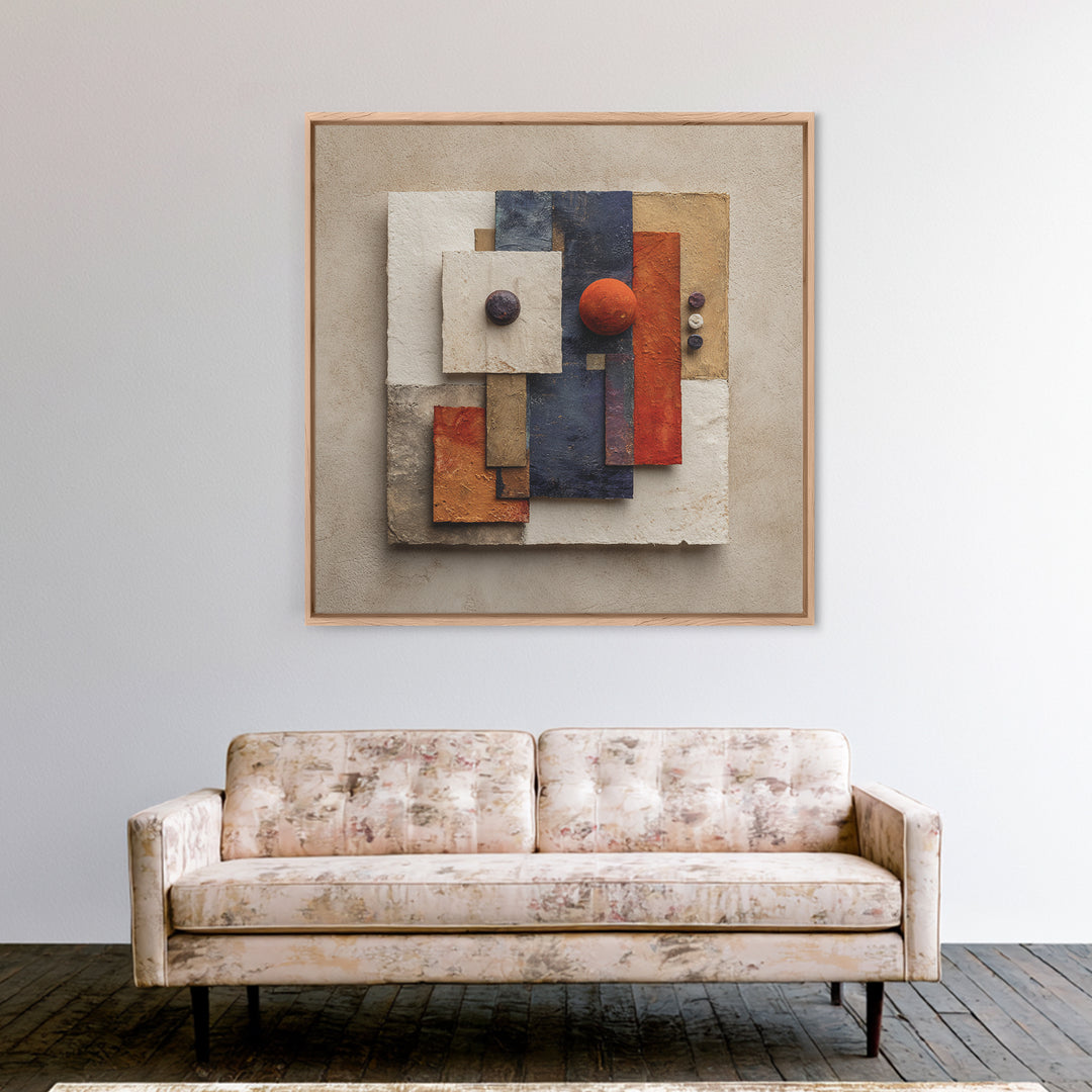 Large Calming Seascape Framed Canvas Print, Hotel Art, City Wall Art, Hotel Decor, Fine Art, Boutique, Minimalist Decor, HOT-1x1-51