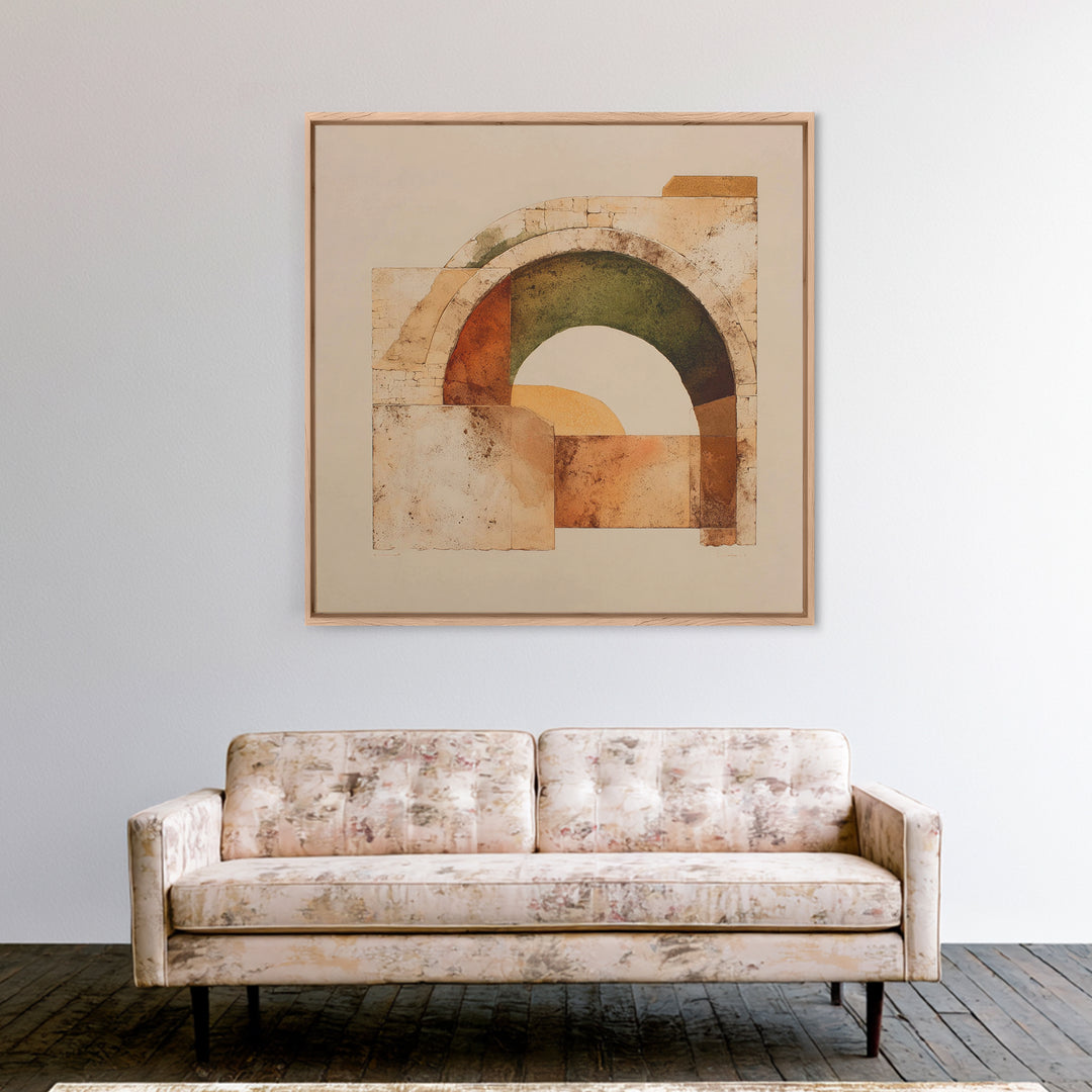 Modern Geometric Composition Canvas Print, Hotel Art, Beach House Decor, Hotel Decor, Abstract Art, Boutique, Contemporary Art, HOT-1x1-55