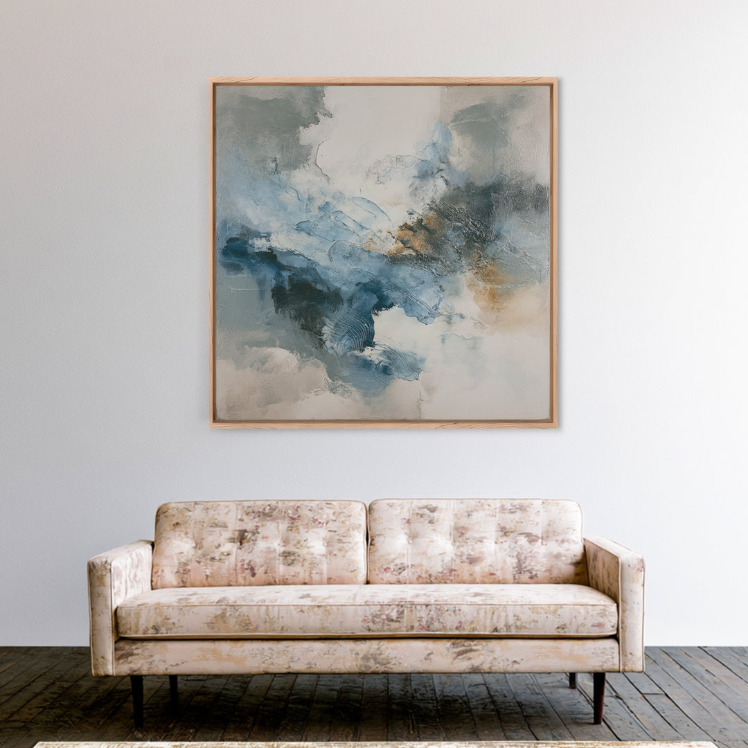 Soft Abstract Wave Forms Canvas Print, Hotel Art, Boho Decor, Hotel Decor, Fine Art, Boutique, Painting, Hazbin Hotel, HOT-1x1-82