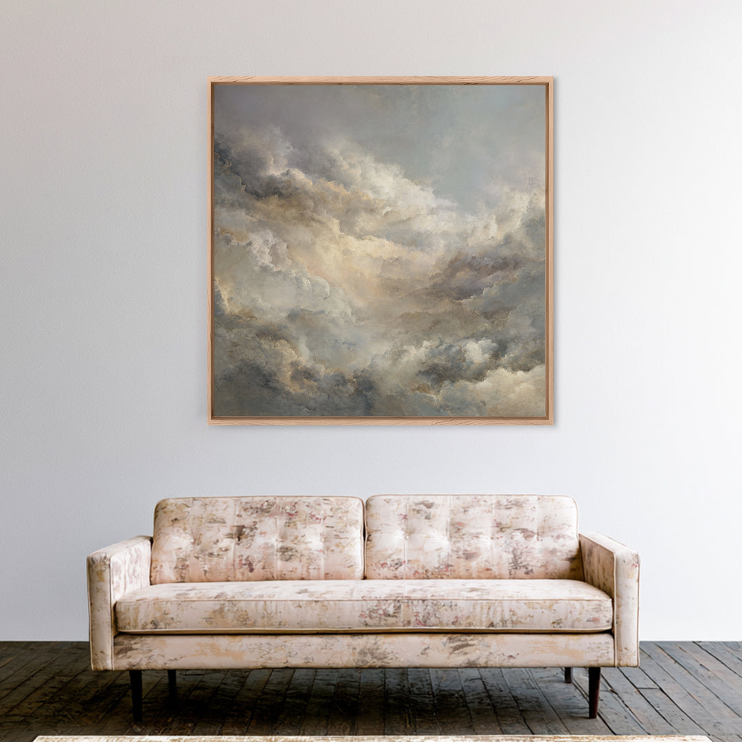 Large Cloudscape with Subtle Drama Canvas Print, Hotel Art, Contemporary Art, Hotel Decor, Fine Art, Boutique, Art Deco, HOT-1x1-89