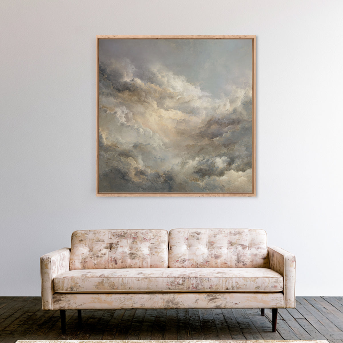 Large Cloudscape with Subtle Drama Canvas Print, Hotel Art, Contemporary Art, Hotel Decor, Fine Art, Boutique, Art Deco, HOT-1x1-89