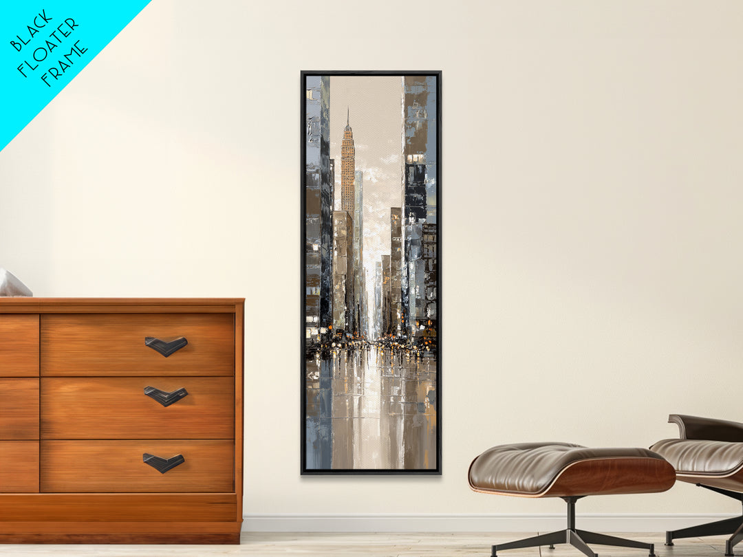 Quiet City Skyline Canvas Print, Hotel Art, Gallery Decor, Hotel Decor, Fine Art, Boutique, Wall Art, Home Decor, Poster, HOT-1x3-14