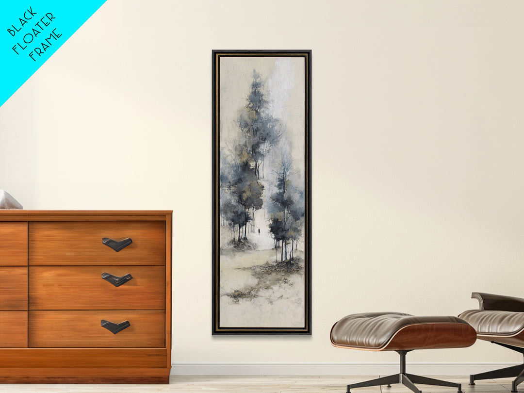Japanese Ink Landscape Framed Canvas Print, Hotel Art, City Wall Art, Hotel Decor, Fine Art, Boutique, Minimalist Decor, HOT-1x3-30