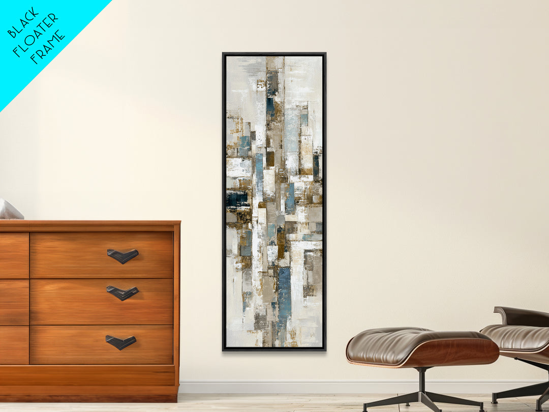 City Map Abstract Lines Without Readable Labels Framed Canvas Print, Hotel Art, Print, Hotel Decor, Abstract Art, Boutique, HOT-1x3-36