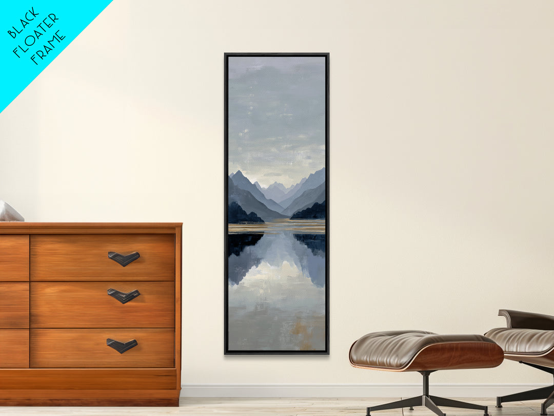 Serene Mountain Lake for Boutique Hotel Mood Canvas Print, Hotel Art, Art Print, Hotel Decor, Oil Painting, Boutique, HOT-1x3-44