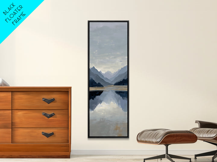Serene Mountain Lake for Boutique Hotel Mood Canvas Print, Hotel Art, Art Print, Hotel Decor, Oil Painting, Boutique, HOT-1x3-44