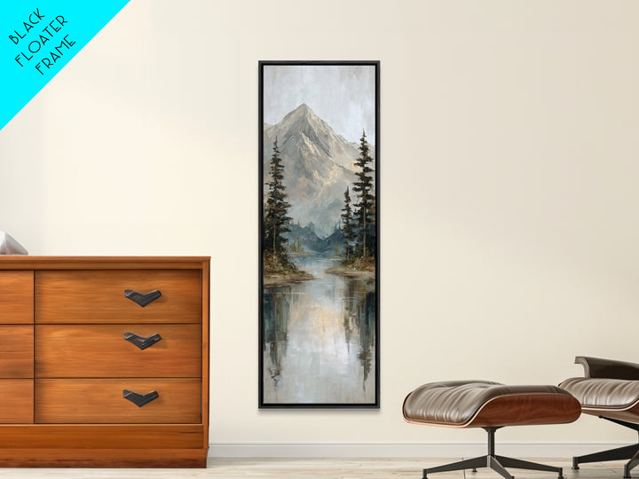 Serene Mountain Lake for Boutique Hotel Mood Canvas Print, Hotel Art, Modern Wall Art, Hotel Decor, Fine Art, Boutique, HOT-1x3-68