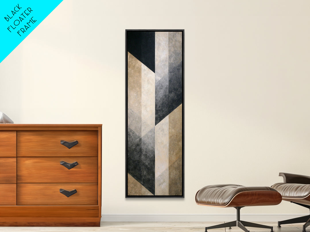 Modern Geometric Composition Framed Canvas Print, Hotel Art, Boho Decor, Hotel Decor, Fine Art, Boutique, Painting, Art Prints, HOT-1x3-91