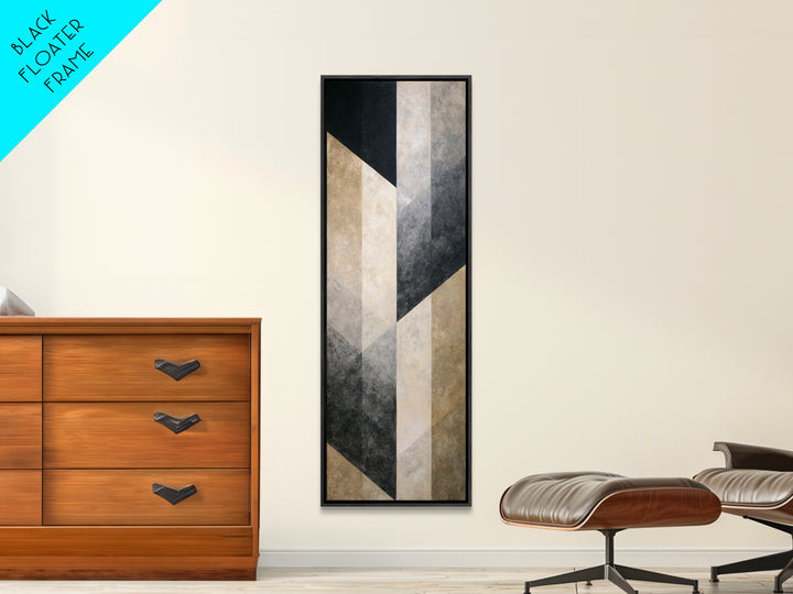 Modern Geometric Composition Framed Canvas Print, Hotel Art, Boho Decor, Hotel Decor, Fine Art, Boutique, Painting, Art Prints, HOT-1x3-91
