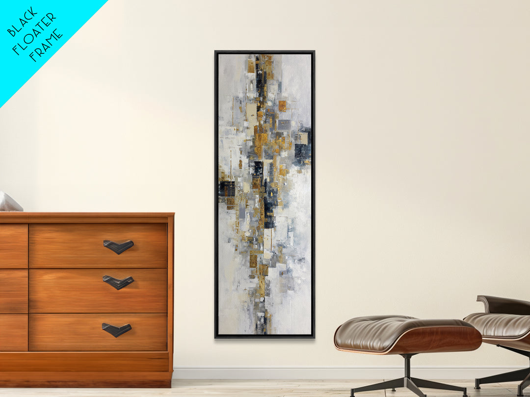 Gold Accented Abstract for Upscale Lobby Canvas Print, Hotel Art, Boho Decor, Hotel Decor, Fine Art, Boutique, Painting, HOT-1x3-97